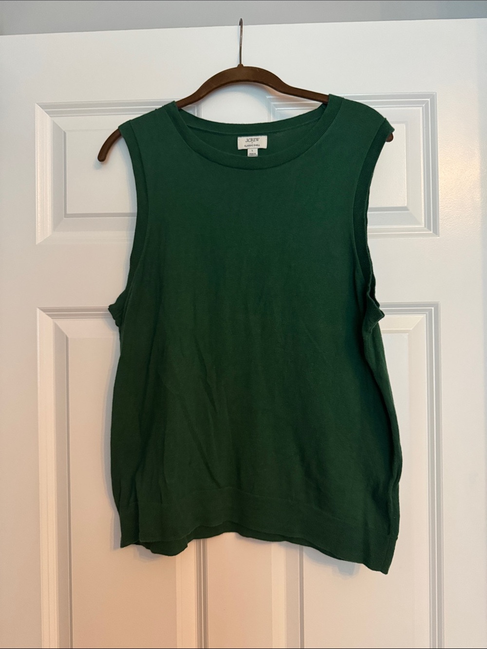 J. Crew Forest Green Sleeveless Knit Tank